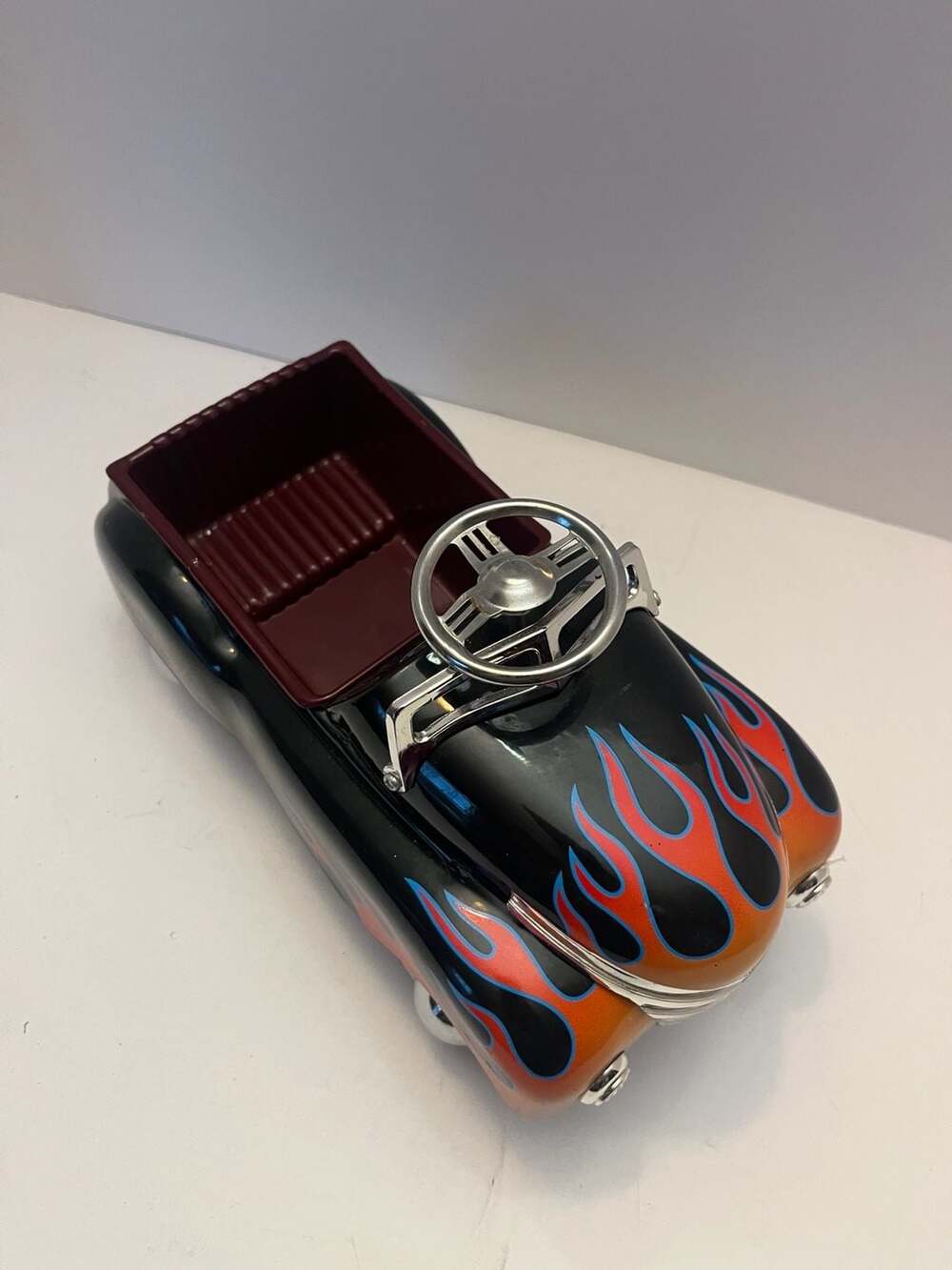 Teleflora Hot Rod Metal Tin Car Planter
